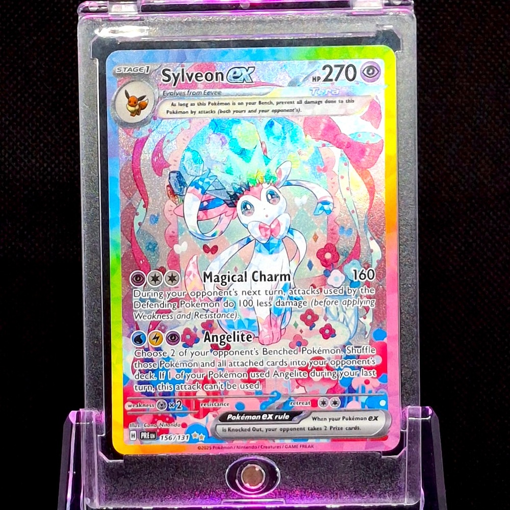 Pokemon Card Sylveon ex 156/131 Sv: Prismatic Evolutions Holo